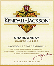 Kendall Jackson 2007 Vintners Reserve Chardonnay
